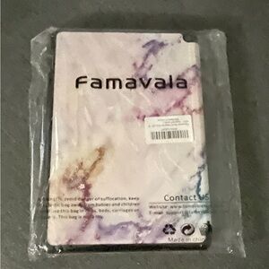 Marble Tablet Case - Purple and Cream